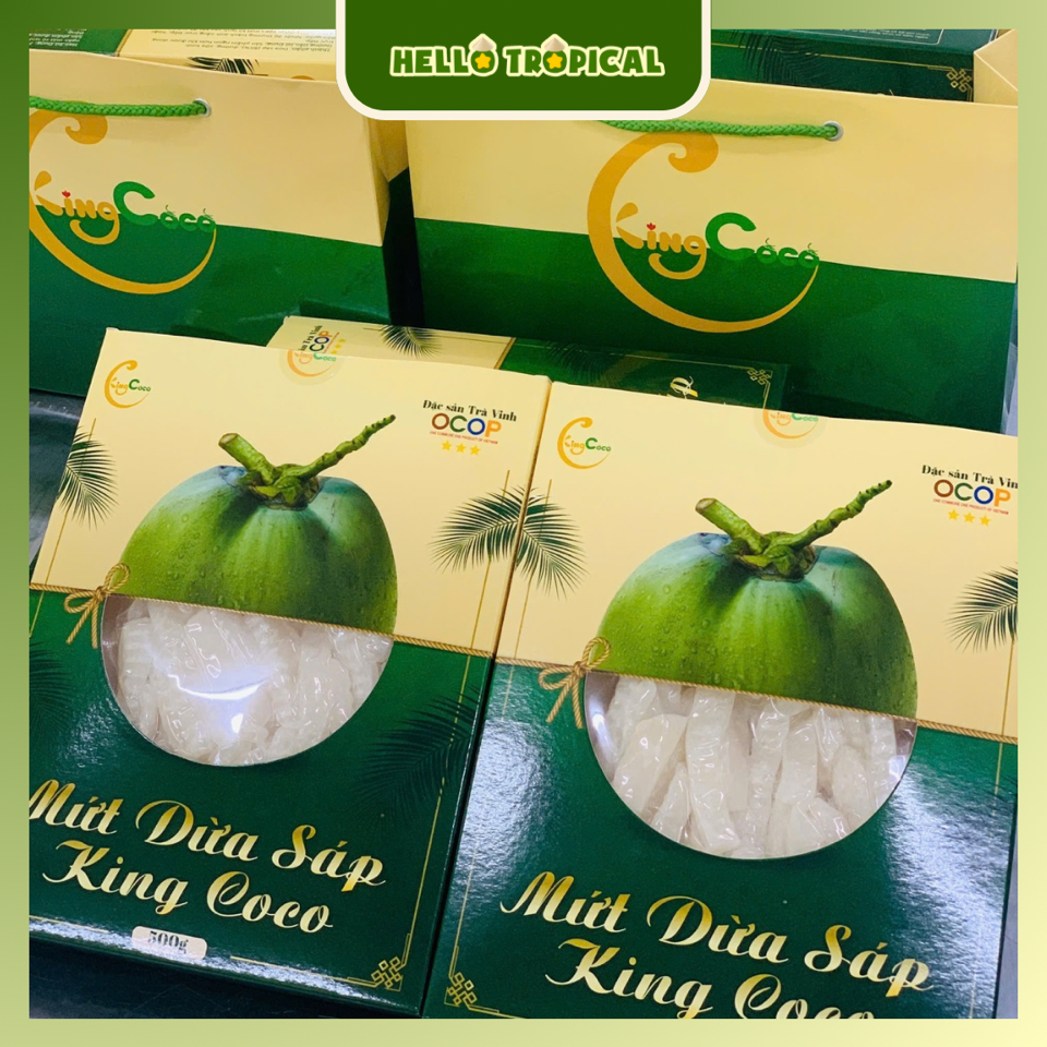 Mứt dừa sáp KINGCOCO loại II (500g)-duoc-ban-tai-Hellô Trôpical