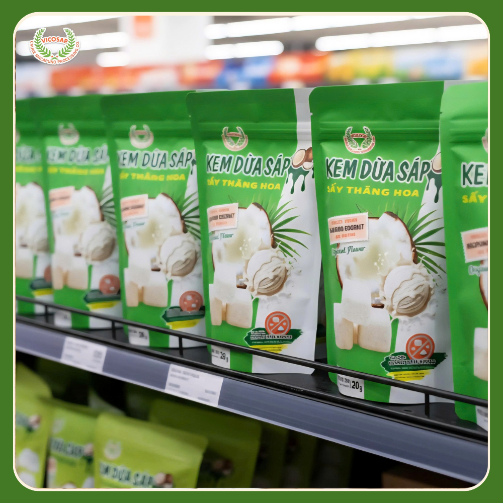 Kem dừa sáp sấy thăng hoa Truyền thống VICOSAP (Gói 20g)-duoc-ban-tai-HELLO TROPICAL VIETNAM