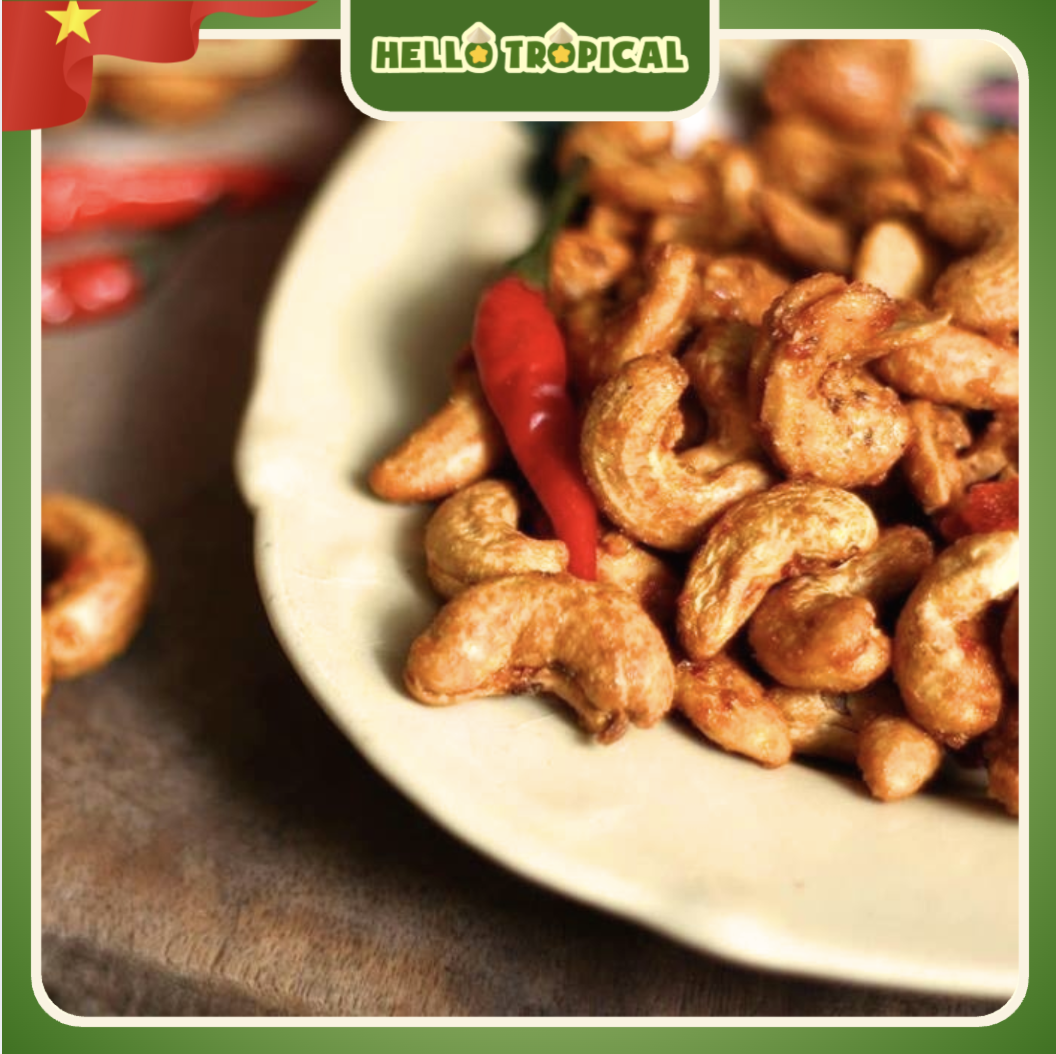 Hạt Điều Rang Tỏi Ớt Phú Vinh (500gr) -duoc-ban-tai-HELLO TROPICAL VIETNAM