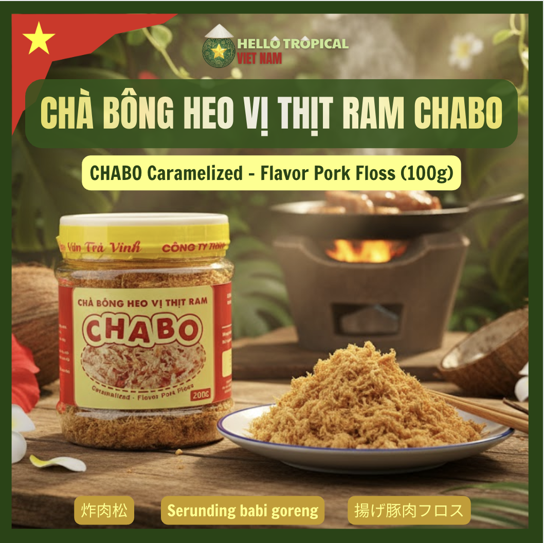 Chà Bông Thịt Heo CHABOCA (100g) -duoc-ban-tai-HELLO TROPICAL VIETNAM
