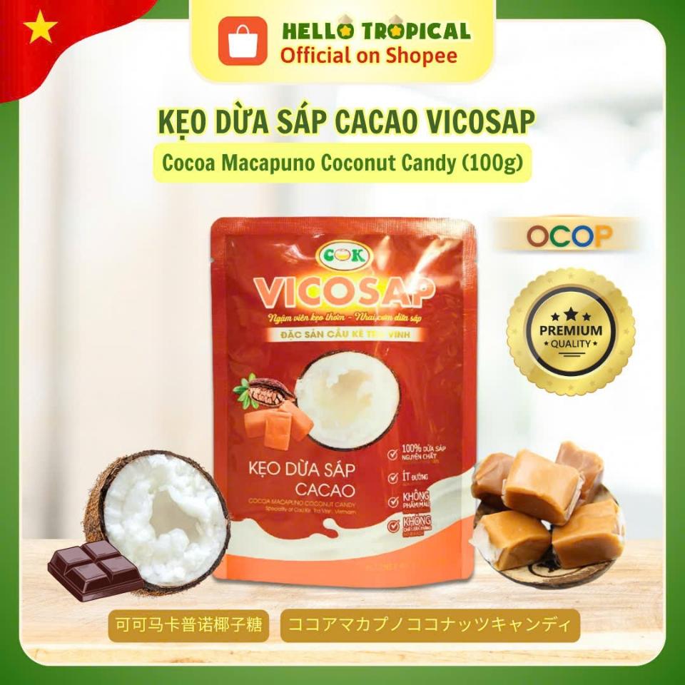 Kẹo dừa sáp cacao 100g VICOSAP-duoc-ban-tai-HELLO TROPICAL VIETNAM
