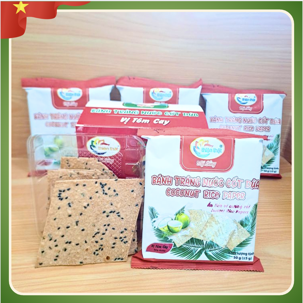 Bánh tráng nướng vị tôm cay Thiện Thật gói (50g)-duoc-ban-tai-HELLO TROPICAL VIETNAM