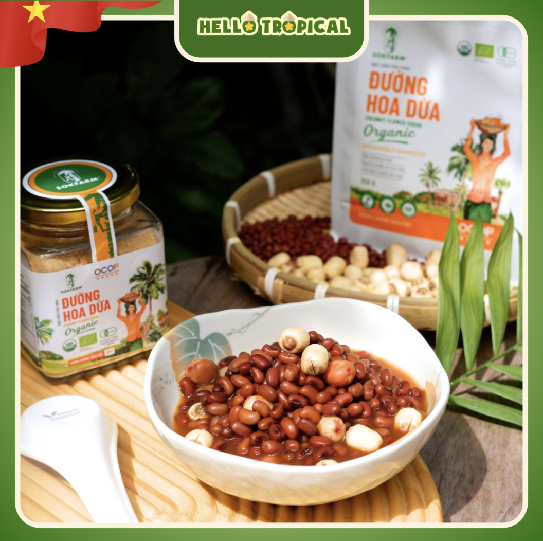Đường hoa dừa hữu cơ SOKFARM cho bé chính gốc Trà Vinh (Bịch 300g)-duoc-ban-tai-HELLO TROPICAL VIETNAM