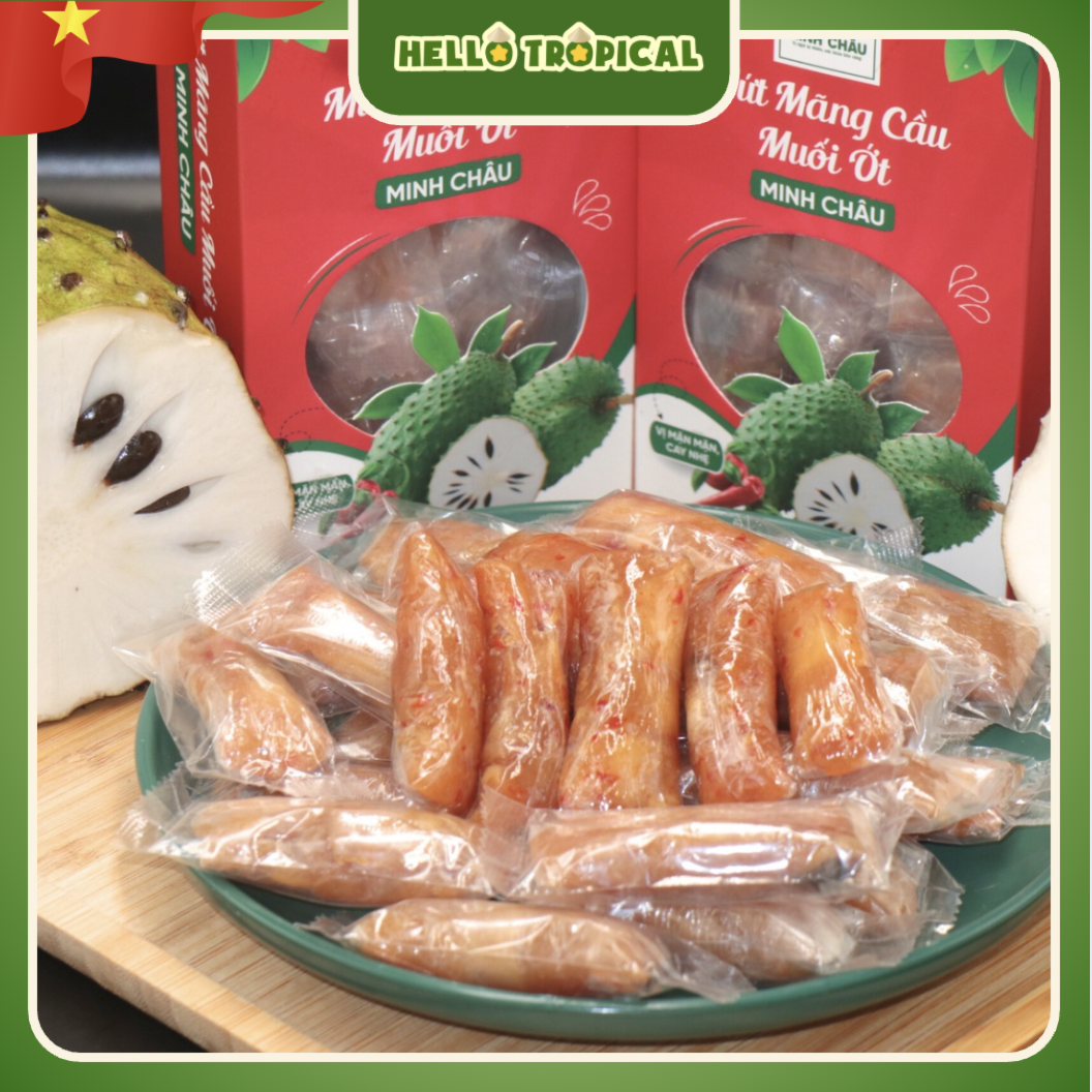 Mứt mãng cầu xiêm sấy dẻo muối ớt MINH CHÂU (Hộp 250g)-duoc-ban-tai-HELLO TROPICAL VIETNAM