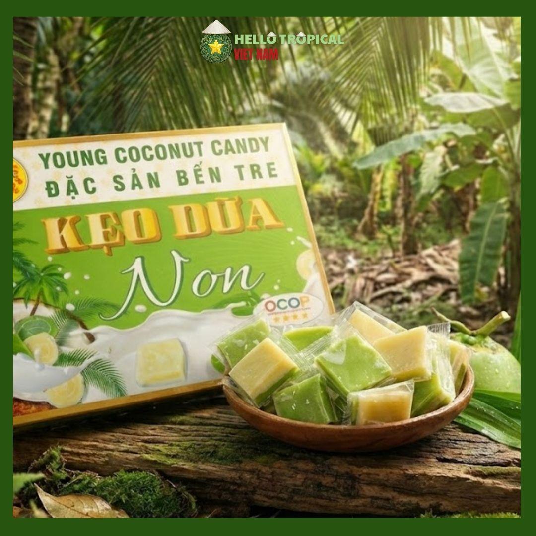 Kẹo Dừa Non Kiên Long Vị Dừa Truyền Thống ( 200g ) -duoc-ban-tai-HELLO TROPICAL VIETNAM
