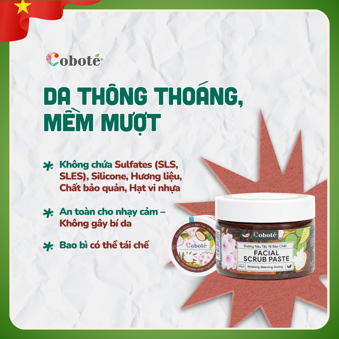 Đường nâu tẩy tế bào chết da mặt COBOTÉ ( Hủ 65g )-duoc-ban-tai-HELLO TROPICAL VIETNAM
