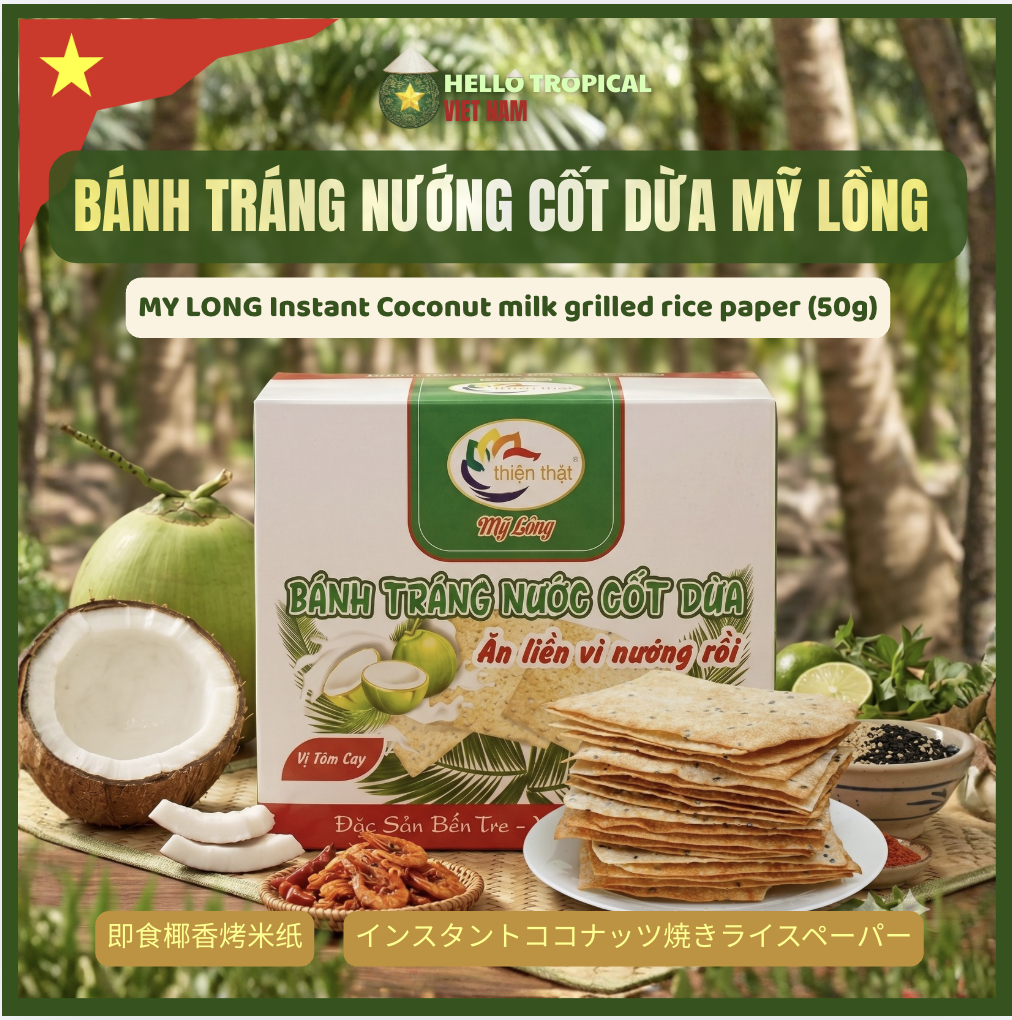 Bánh tráng nướng vị tôm cay THIỆN THẬT ( hộp 3 gói/50g )-duoc-ban-tai-HELLO TROPICAL VIETNAM
