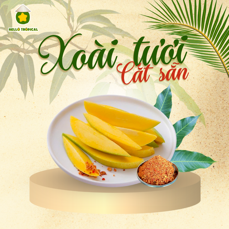 Xoài gọt vỏ cắt sẵn-duoc-ban-tai-Hellô Trôpical