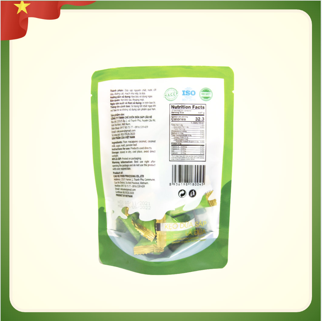 Kẹo dừa sáp lá dứa VICOSAP (Gói 100g)-duoc-ban-tai-HELLO TROPICAL VIETNAM