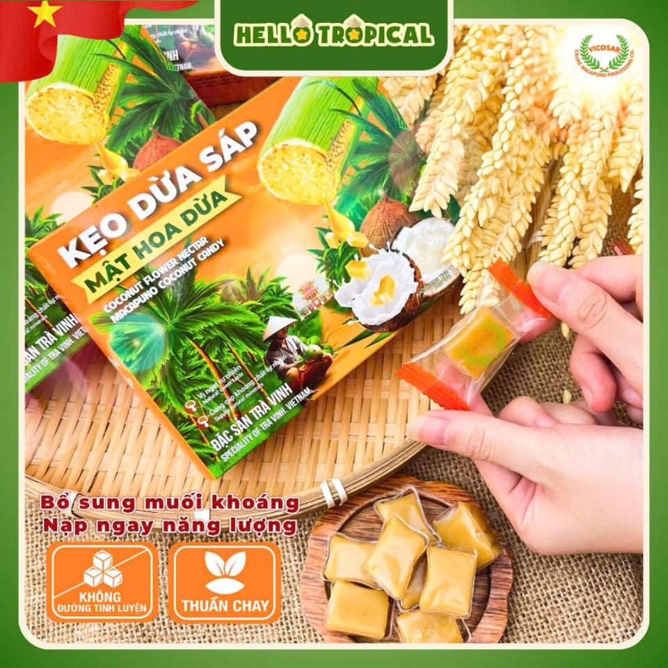 Kẹo dừa sáp mật hoa dừa 180g ( 22viên x 8,2g )-duoc-ban-tai-HELLO TROPICAL VIETNAM