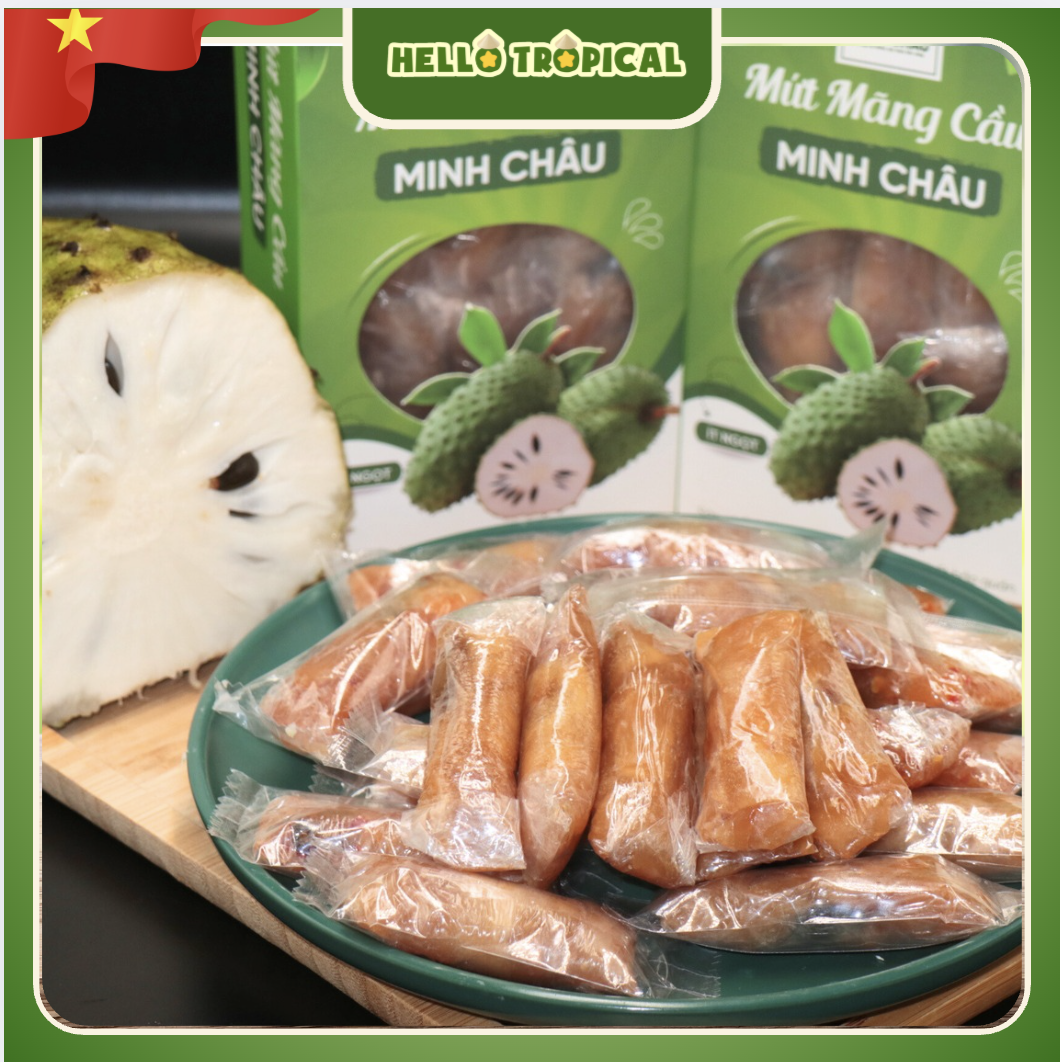 Mứt mãng cầu xiêm sấy dẻo ít ngọt MINH CHÂU (Hộp 250g)-duoc-ban-tai-HELLO TROPICAL VIETNAM