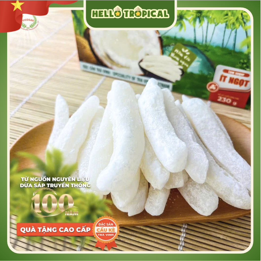 Dừa sáp sấy dẻo VICOSAP ( Hộp 230g )-duoc-ban-tai-HELLO TROPICAL VIETNAM