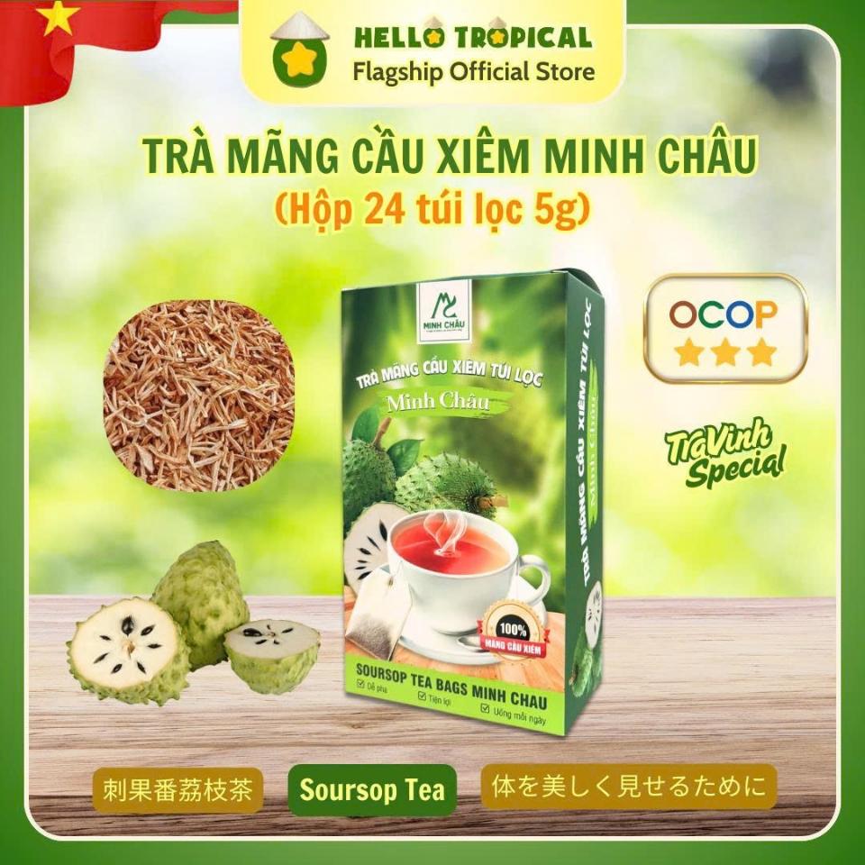 Trà mãng cầu xiêm túi lọc Minh Châu ( Hộp 24 túi lọc 5g )-duoc-ban-tai-HELLO TROPICAL VIETNAM