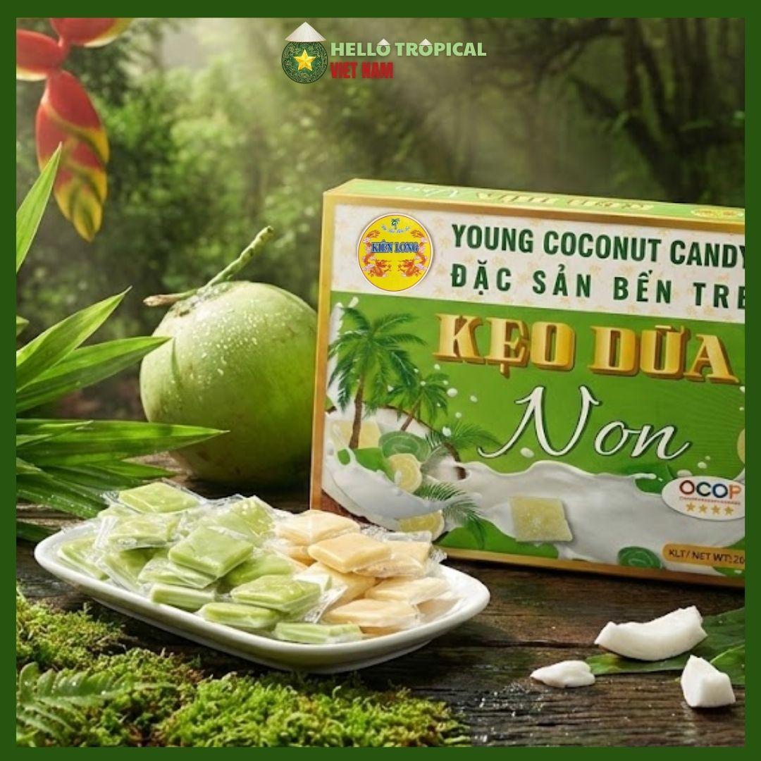 Kẹo Dừa Non Kiên Long Vị Dừa Truyền Thống ( 200g ) -duoc-ban-tai-HELLO TROPICAL VIETNAM