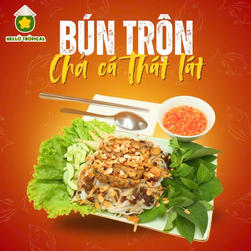 Bún trộn Chả cá Thát lát-duoc-ban-tai-Hellô Trôpical