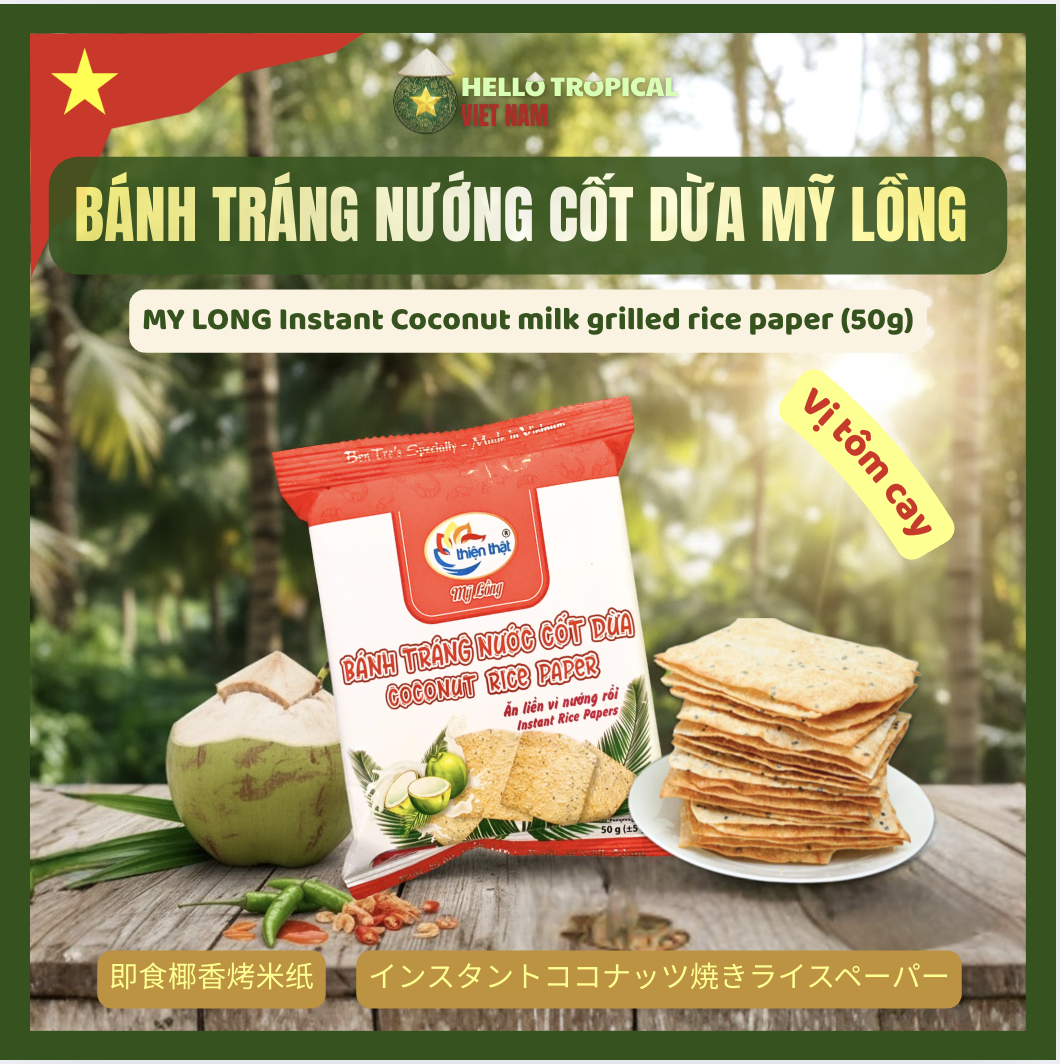 Bánh tráng nướng vị tôm cay Thiện Thật gói (50g)-duoc-ban-tai-HELLO TROPICAL VIETNAM