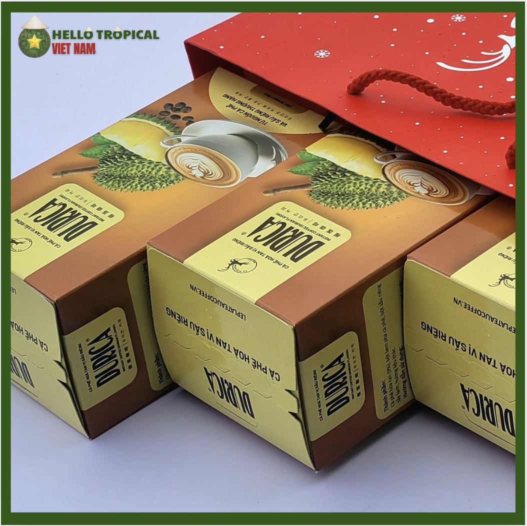 Cà Phê Sầu Riêng DURICA 10g/20gr ( hộp 200g ) -duoc-ban-tai-HELLO TROPICAL VIETNAM