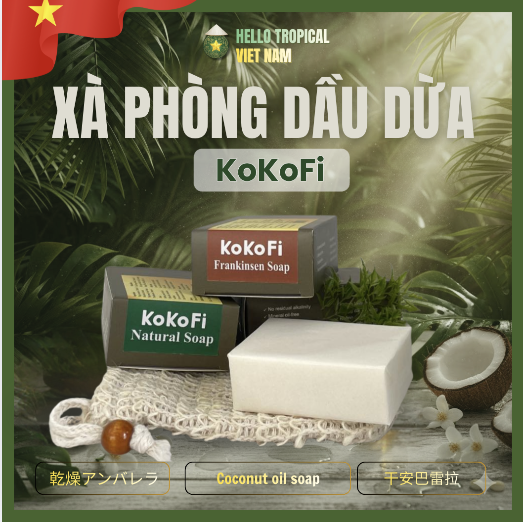 Xà phòng tắm KOKOFI Natural (Bánh 90g)-duoc-ban-tai-HELLO TROPICAL VIETNAM