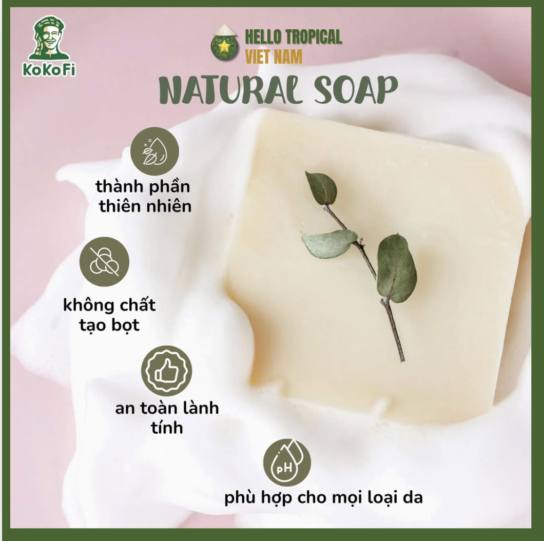 Xà phòng tắm KOKOFI Natural (Bánh 90g)-duoc-ban-tai-HELLO TROPICAL VIETNAM