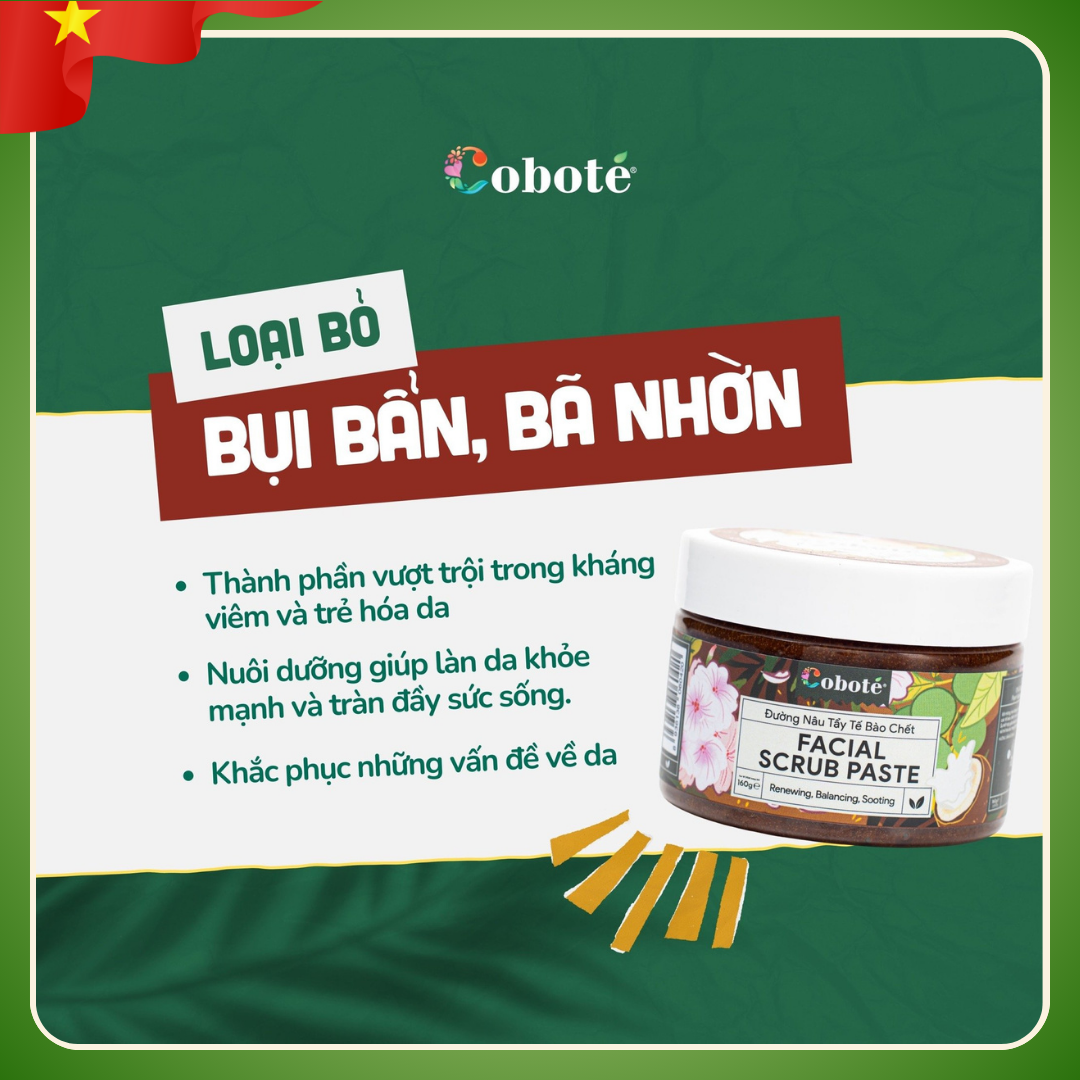 Đường nâu tẩy tế bào chết da mặt COBOTÉ ( Hủ 65g )-duoc-ban-tai-HELLO TROPICAL VIETNAM