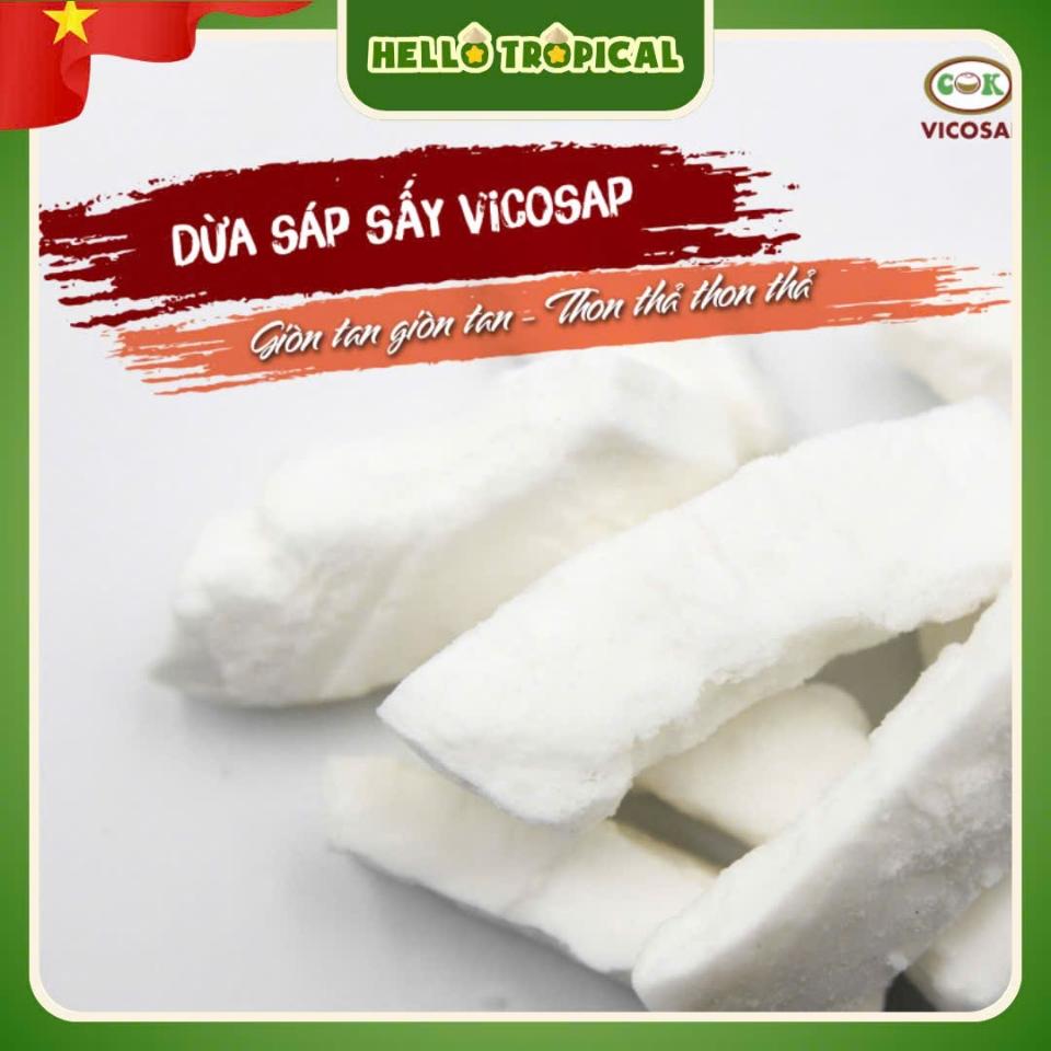 Dừa sáp sấy khô giòn tan VICOSAP 25g-duoc-ban-tai-HELLO TROPICAL VIETNAM
