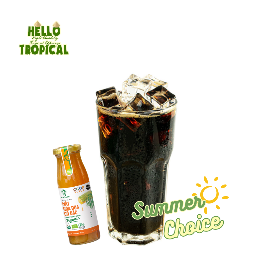 Cà phê đen mật hoa dừa-duoc-ban-tai-Hellô Trôpical