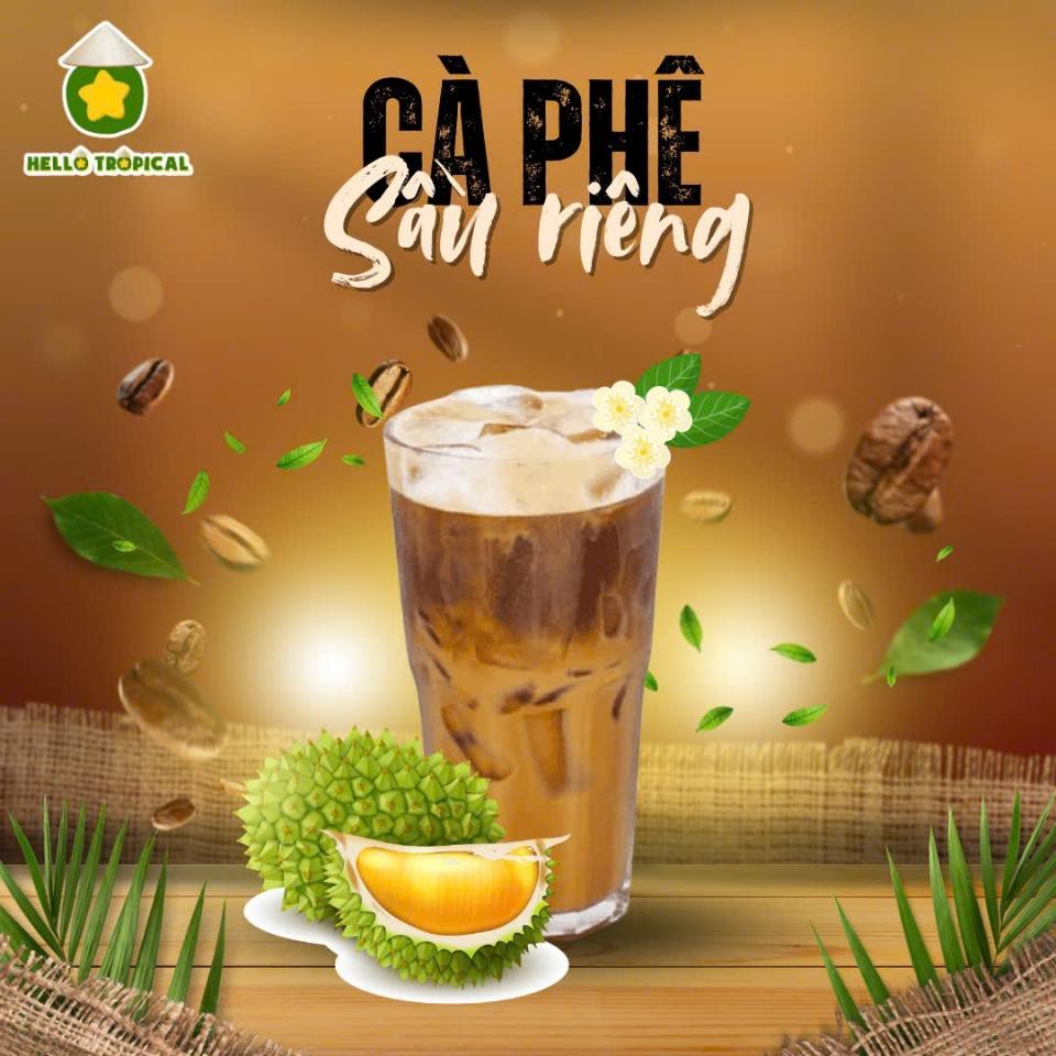 Cà phê sầu riêng -duoc-ban-tai-Hellô Trôpical