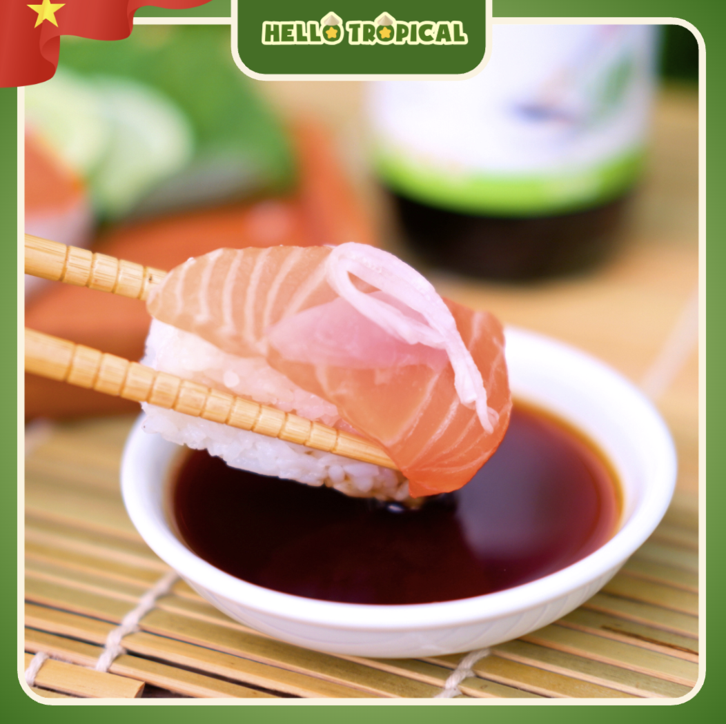 Nước tương mật hoa dừa SOKFARM dòng ít muối chính gốc Trà Vinh (Chai thủy tinh 200ml)-duoc-ban-tai-HELLO TROPICAL VIETNAM