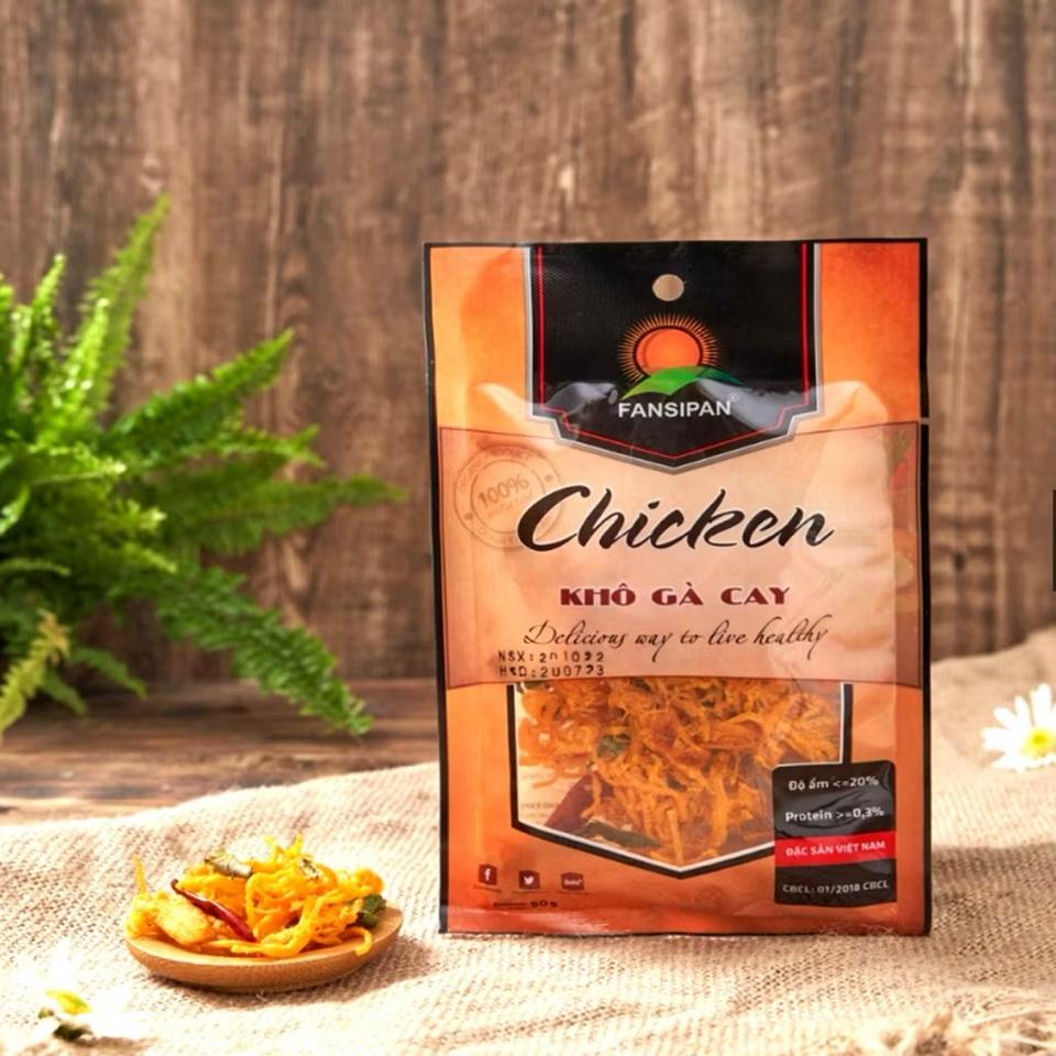 Khô gà lá chanh fansipan 50g-duoc-ban-tai-Scafe Hải Phòng
