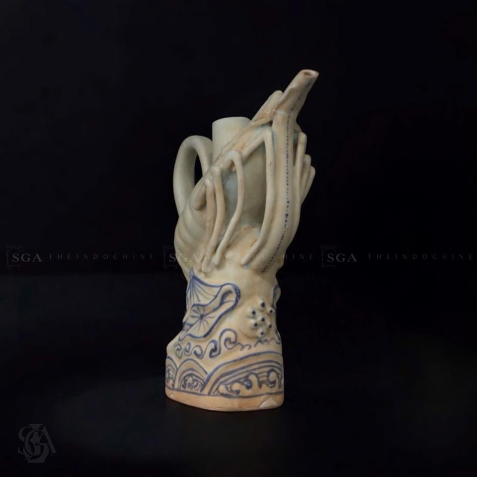 Ấm rượu tôm gốm nhà Lý-duoc-ban-tai-SAIGON GALLERY ART