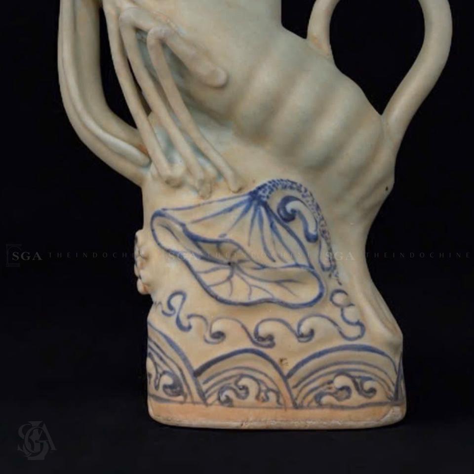 Ấm rượu tôm gốm nhà Lý-duoc-ban-tai-SAIGON GALLERY ART