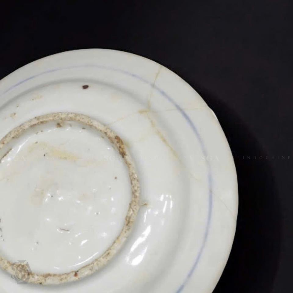 BLUE-AND-WHITE BIRD & FLORAL DISH – MINH DYNASTY-duoc-ban-tai-SAIGON GALLERY ART