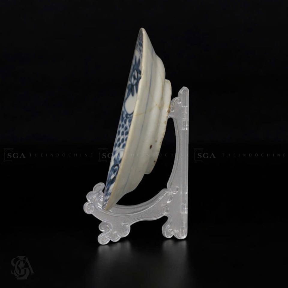 BLUE-AND-WHITE BIRD & FLORAL DISH – MINH DYNASTY-duoc-ban-tai-SAIGON GALLERY ART
