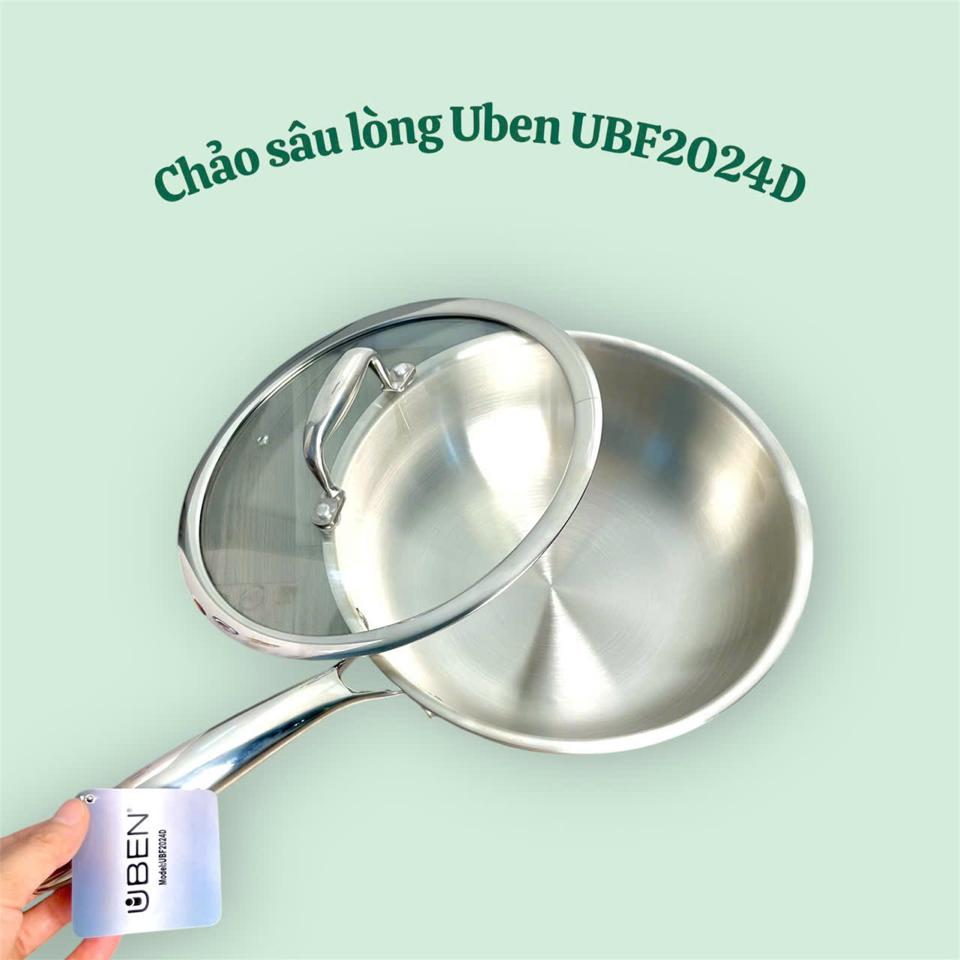 CHẢO SÂU LÒNG ĐÚC INOX 304 LIỀN KHỐI PHI 24 UBF2024D-duoc-ban-tai-BẾP ANH ĐỨC.VN
