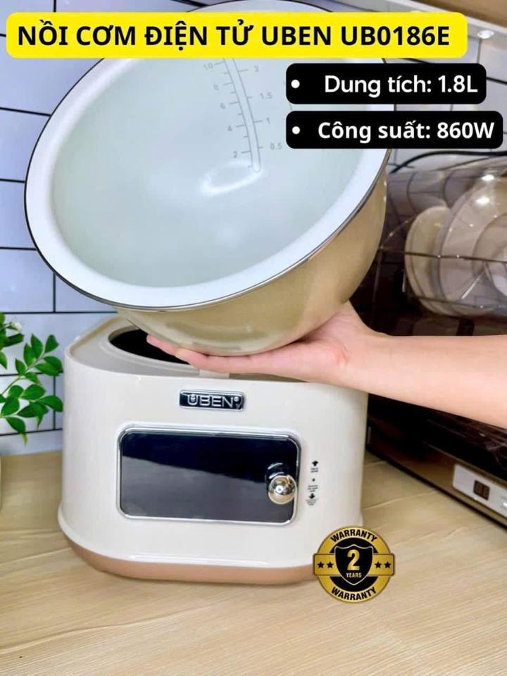 NỒI CƠM ĐIỆN TỬ  THÔNG MINH UBEN 1.8L UB0186S-duoc-ban-tai-BẾP ANH ĐỨC.VN