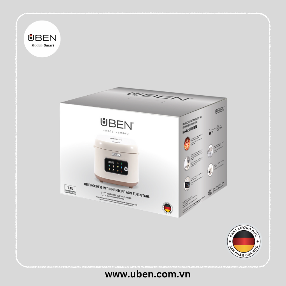 NỒI CƠM ĐIỆN TỬ  THÔNG MINH UBEN 1.8L UB0186S-duoc-ban-tai-BẾP ANH ĐỨC.VN