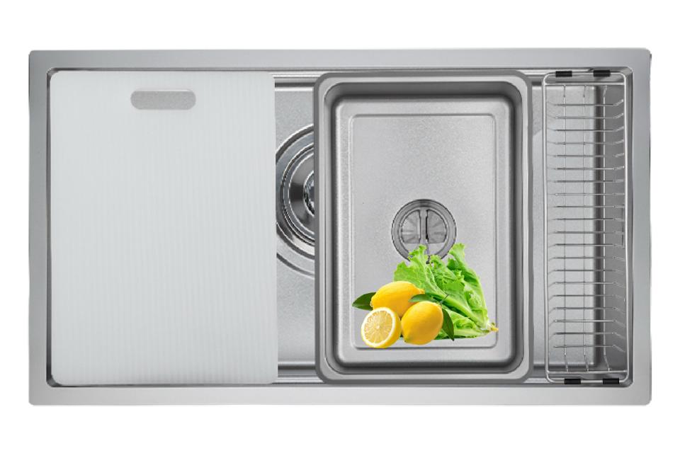 CHẬU RỬA BÁT GRANDX(GX7845JP HIKARI)tặng kèm chậu nhỏ -duoc-ban-tai-BẾP ANH ĐỨC.VN