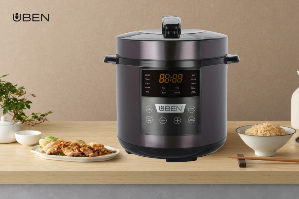 NỒI ÁP SUẤT ĐIỆN UBEN 6L UB 8001E-duoc-ban-tai-BẾP ANH ĐỨC.VN
