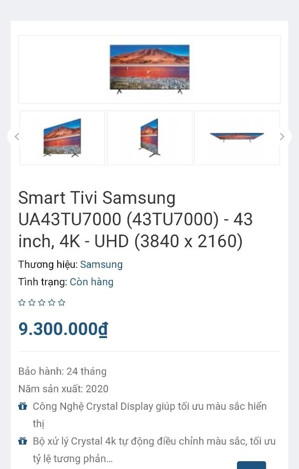 📺 Samsung 43TU7000 – Smart Tivi 4K | Màn Zin – Giọng Nói – Giá Mềm Như Gối Ôm
-duoc-ban-tai-REAL HOME