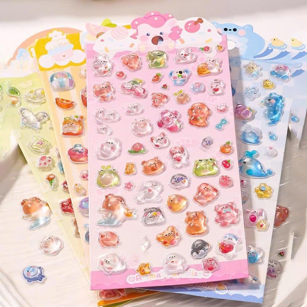 Sticker 3D nổi BUBBLE BONBON hoạt hình dán ly / sổ / túi / laptop / điện thoại-duoc-ban-tai-Thứ ngày tháng · Stationery · Space