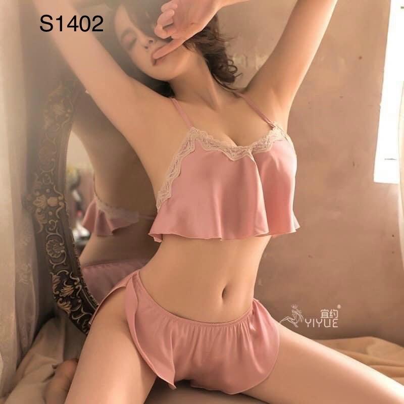 Set đùi lụa phối ren sexy - S1402-duoc-ban-tai-BlvckNo - Đồ ngủ cao cấp có sẵn