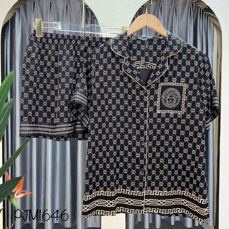 Pajamas đùi lụa mịn Versace - PJM1646-duoc-ban-tai-BlvckNo - Đồ ngủ cao cấp có sẵn