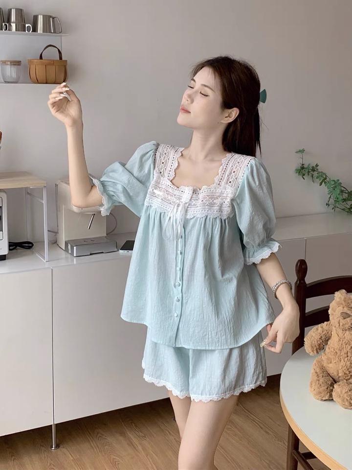 Pajamas đùi vải thô - PJM1559-duoc-ban-tai-BlvckNo - Đồ ngủ cao cấp có sẵn