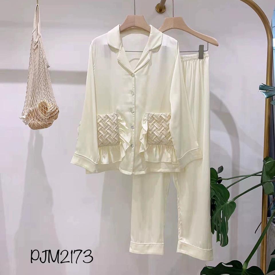 Pajamas lụa mịn túi đan chéo - PJM2173-duoc-ban-tai-BlvckNo - Đồ ngủ cao cấp có sẵn