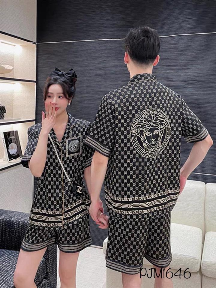 Pajamas đùi lụa mịn Versace - PJM1646-duoc-ban-tai-BlvckNo - Đồ ngủ cao cấp có sẵn