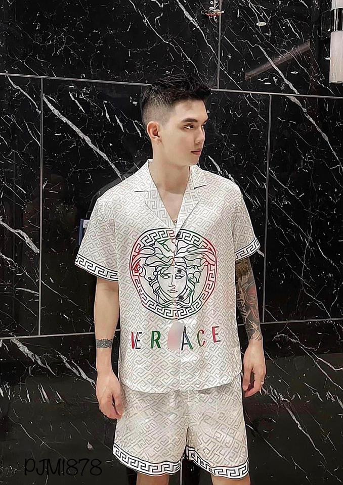 Pajamas nam lụa xước Versace - PJM1878-duoc-ban-tai-BlvckNo - Đồ ngủ cao cấp có sẵn