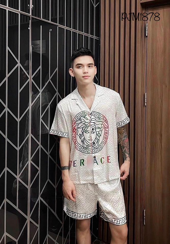 Pajamas nam lụa xước Versace - PJM1878-duoc-ban-tai-BlvckNo - Đồ ngủ cao cấp có sẵn