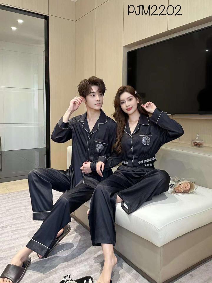 Pajamas lụa xước - PJM2202-duoc-ban-tai-BlvckNo - Đồ ngủ cao cấp có sẵn