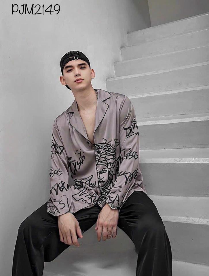 Pajamas nam Versace lụa mịn siêu cấp - PJM2149-duoc-ban-tai-BlvckNo - Đồ ngủ cao cấp có sẵn