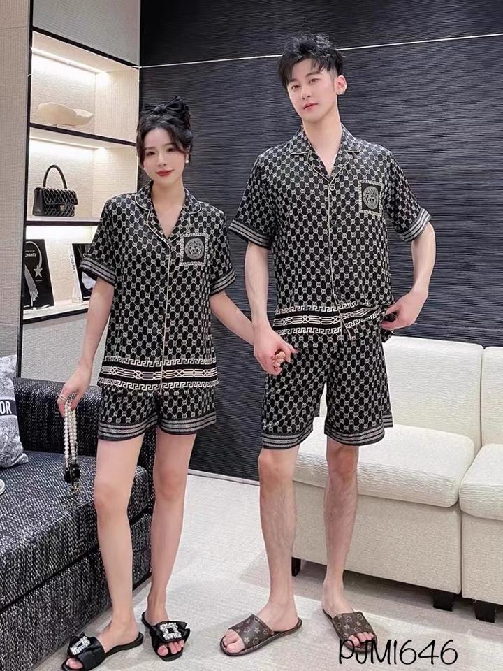 Pajamas đùi lụa mịn Versace - PJM1646-duoc-ban-tai-BlvckNo - Đồ ngủ cao cấp có sẵn